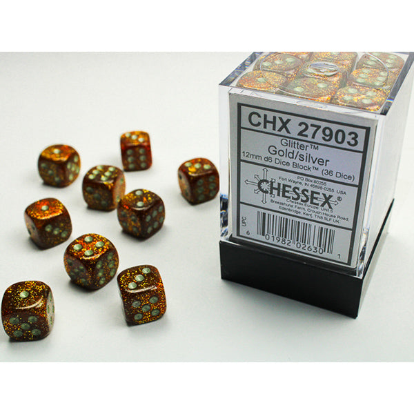 Chessex - Glitter 12mm D6 Dice Block