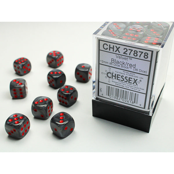 Chessex - Velvet 12mm D6 Dice Block
