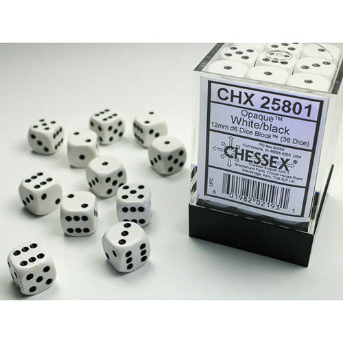 Chessex - Opaque 12mm D6 Dice Block