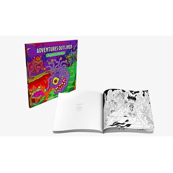 Dungeons & Dragons: Adventures Outlined Colouring Book