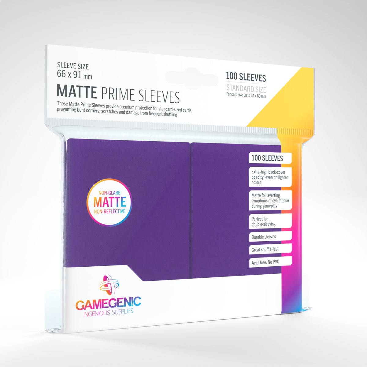 Gamegenic Matte Prime - Standard Size 100 Sleeves