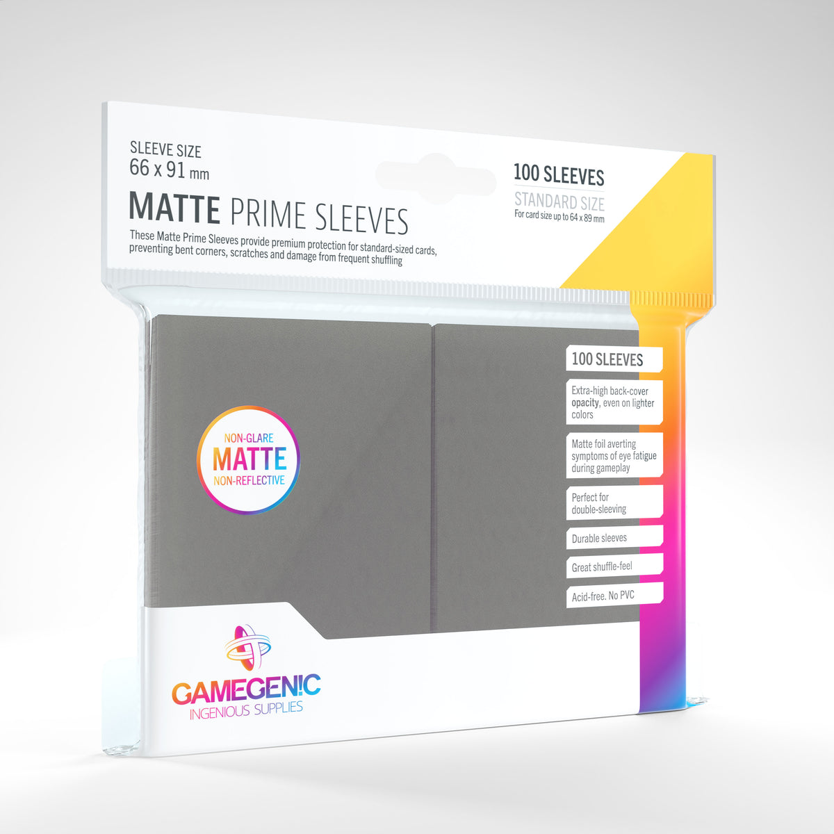 Gamegenic Matte Prime - Standard Size 100 Sleeves