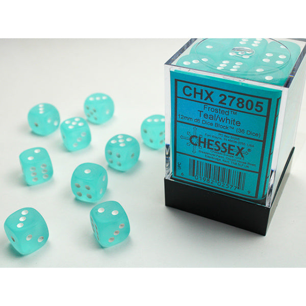 Chessex - Frosted 12mm D6 Dice Block