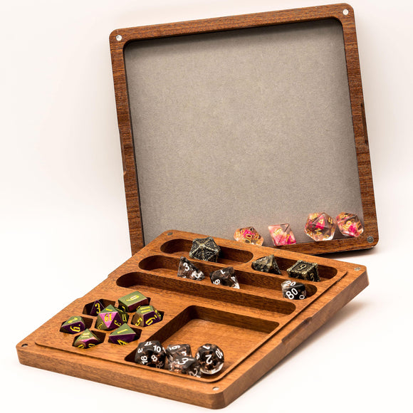 Square Wooden Dice Box