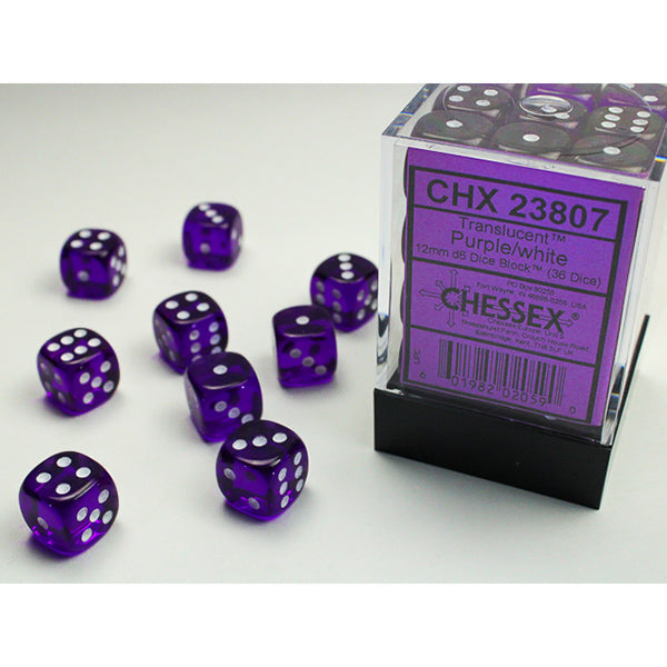 Chessex - Translucent 12mm D6 Dice Block
