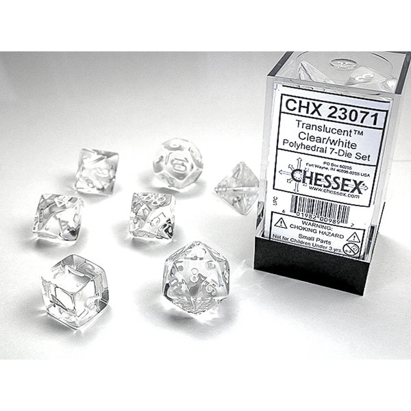 Chessex - Translucent Polyhedral 7 Dice Set