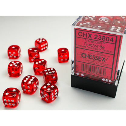Chessex - Translucent 12mm D6 Dice Block