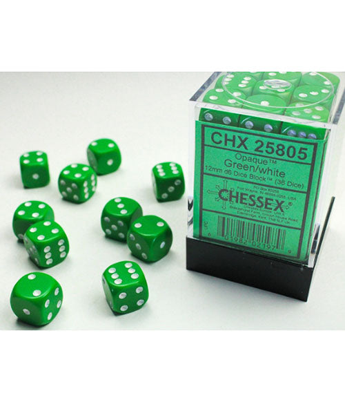 Chessex - Opaque 12mm D6 Dice Block