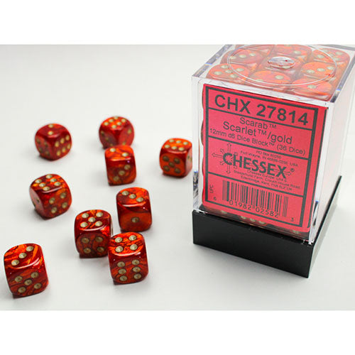 Chessex - Scarab 12mm D6 Dice Block