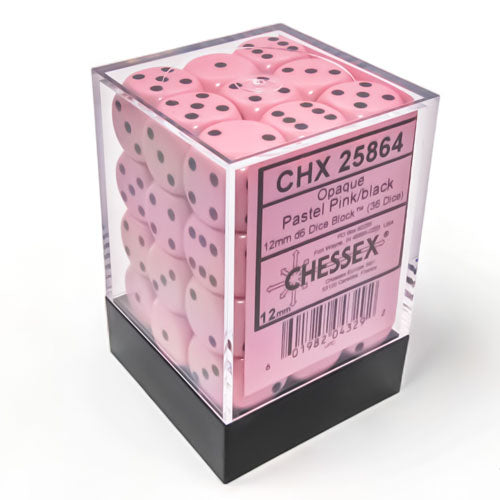 Chessex - Opaque Pastel 12mm D6 Dice Block