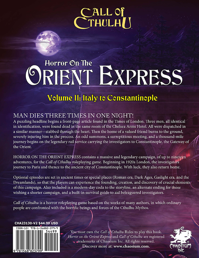 Call of Cthulhu - Horror on the Orient Express - 2 Volume Set