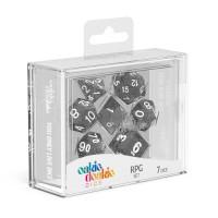 Oakie Doakie Dice - RPG Set 7 Pack Speckled - Black