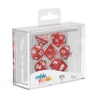 Oakie Doakie Dice - RPG Set 7 Pack Speckled - Red