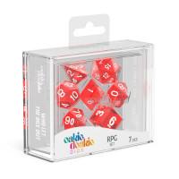 Oakie Doakie Dice - RPG Set 7 Pack Translucent - Red