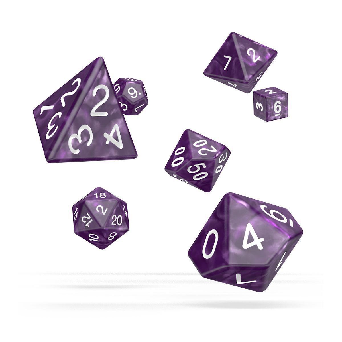Oakie Doakie Dice RPG Set Marble - Purple
