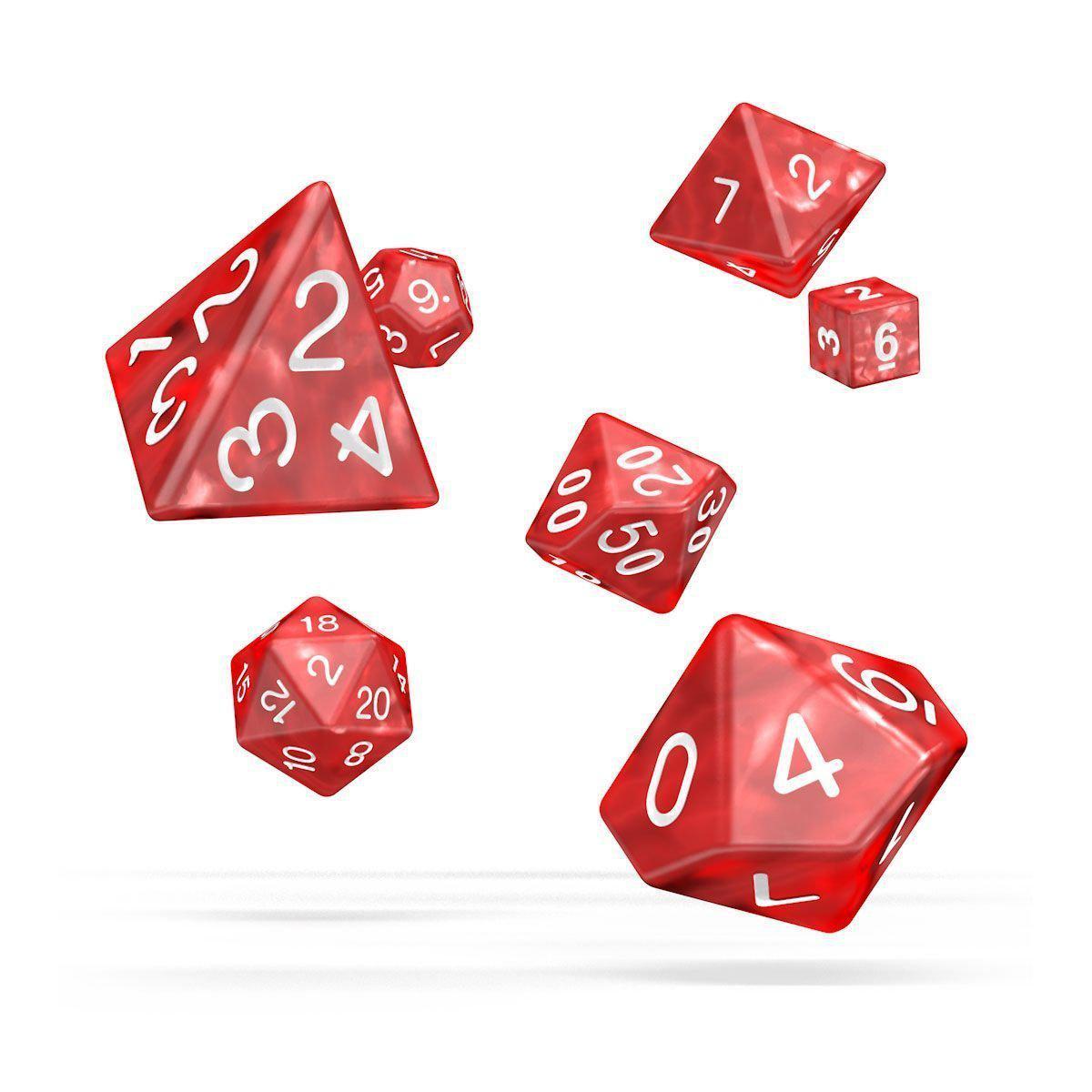 Oakie Doakie Dice RPG Set Marble - Red