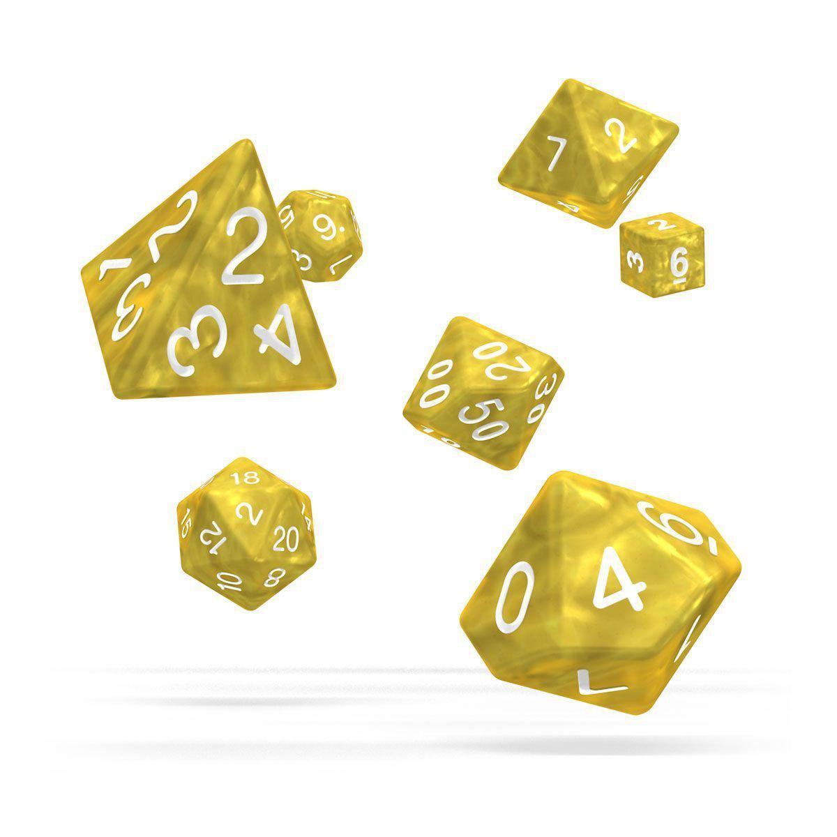 Oakie Doakie Dice RPG Set Marble - Yellow